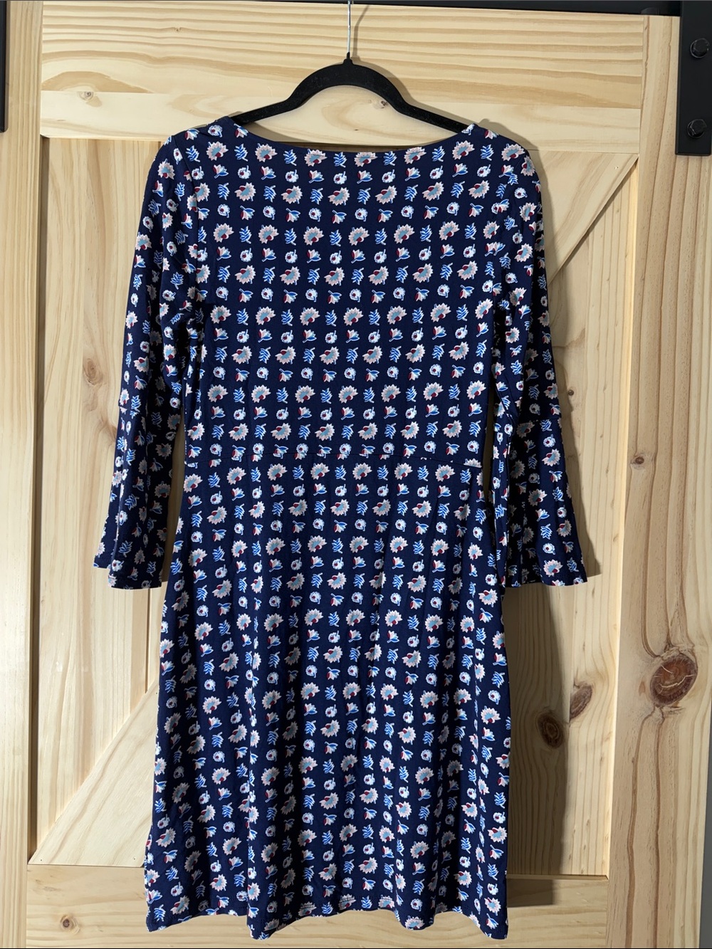 NWT Boden Navy Floral Swing Dress with Pink and White Accents - Picture 6 of 8